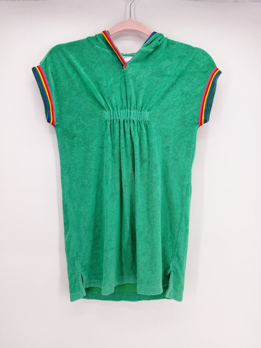 Hanna Andersson Loop Terry Hoodie Cover Up Retro Green 6-7 girls - Picture 2 of 8